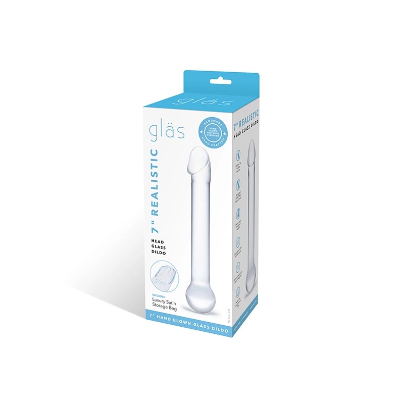 Szklane dildo - Glas Realistic Head